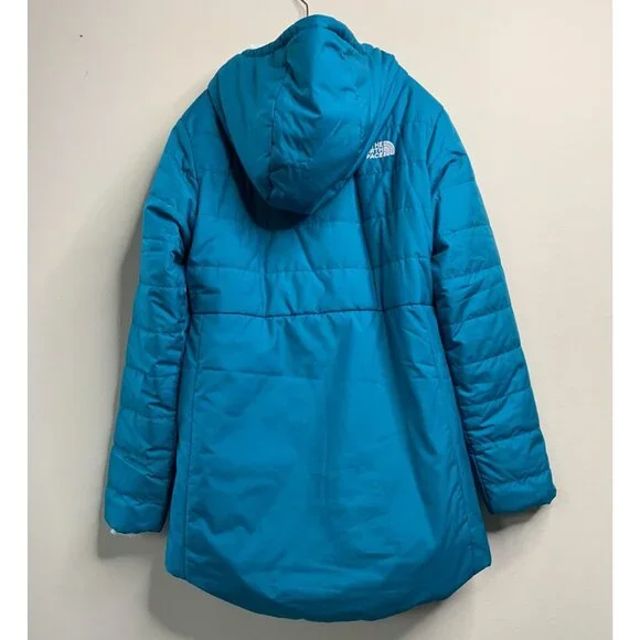 THE NORTH FACE MossBud Swirl Reversible Coat Girls M 10-12 Parka Winter Jacket - Picture 2 of 14
